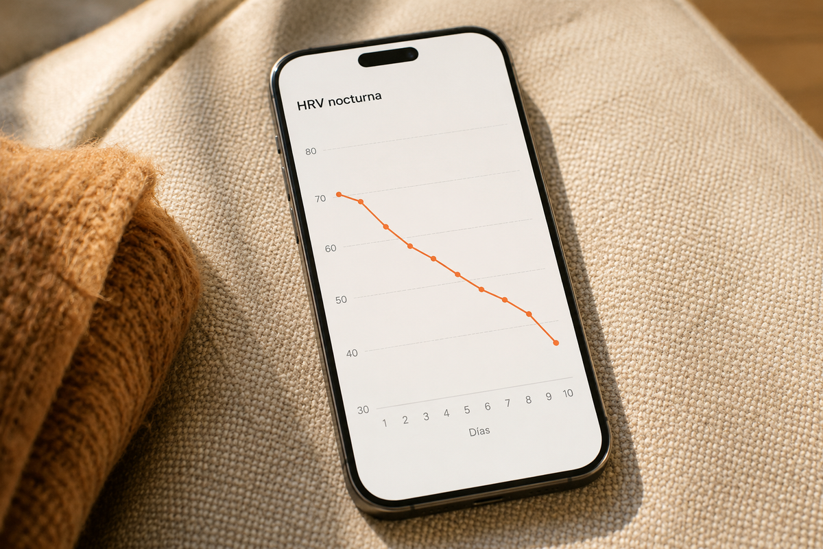Tu HRV nocturna está colapsada por el estrés